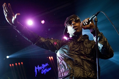 US Hip Hop singer Talib Kweli performs on the Miles Davis Hall stage at the 43nd Montreux Jazz Festival in Montreux, Switzerland, late Saturday, July 4, 2009. (AP Photo/Keystone/Jean-Christophe Bott)